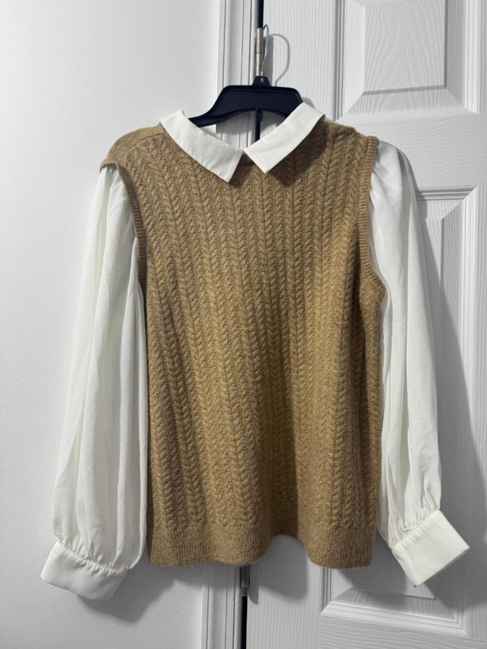 CeCe Layered Look Cable Vest Top